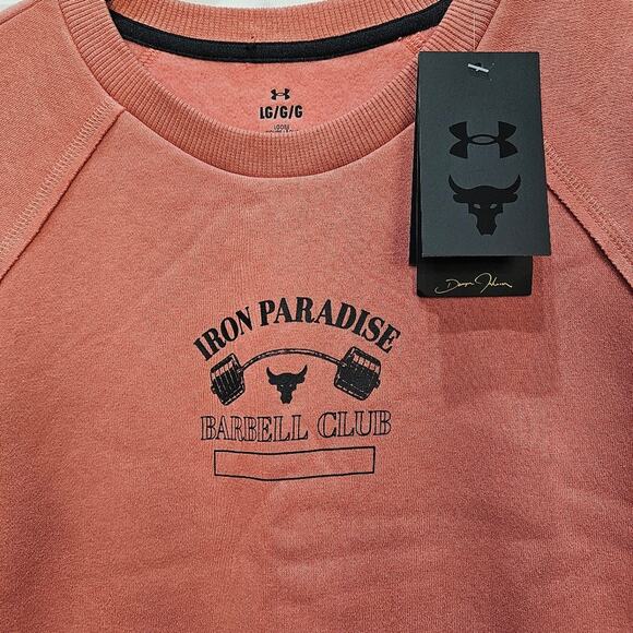 Under Armour Women's Project Rock Cropped Gym Crewneck Size Large - Picture 3 of 8